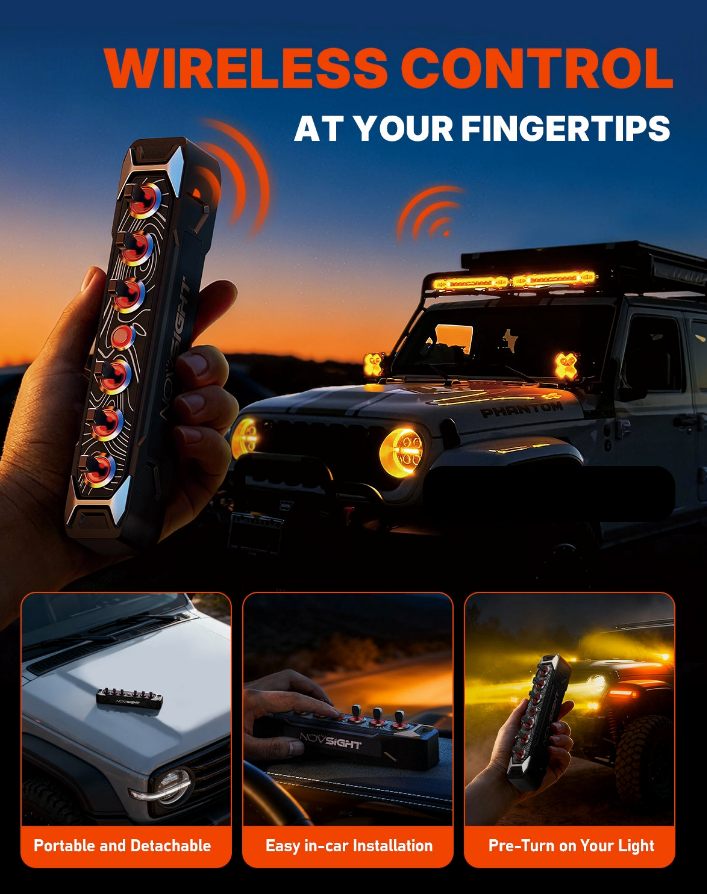 6-Gang Wireless Toggle Switch Panel – Smart Control System for Lights & Accessories
