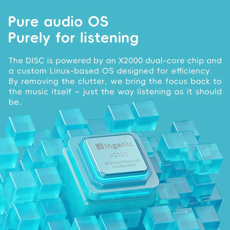 Retro Disc-Style Portable Hi-Fi Music Player | Touchscreen | Dual DAC | 12H Battery