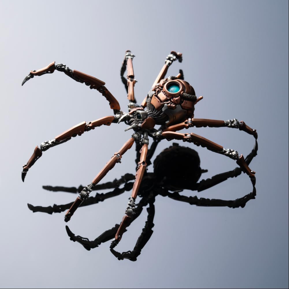 Mechanical Spider Figurine, Poseable Steampunk Gothic Robot Statue