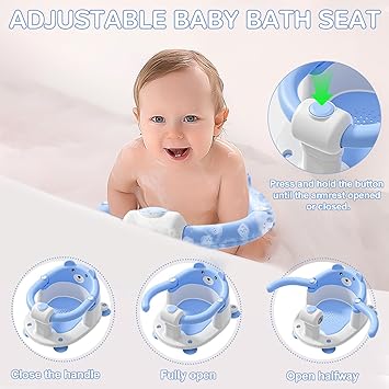 Non-Slip Baby Bath Seat – Easy Sit Support for Safe & Comfortable Bath Time