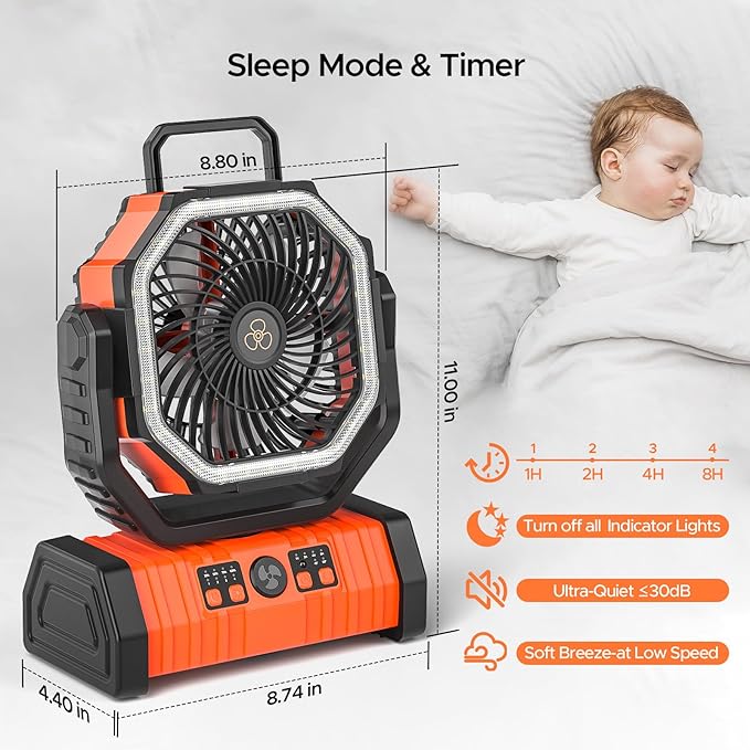Ultra-Powerful Rechargeable Fan – Stay Cool Anywhere, Anytime
