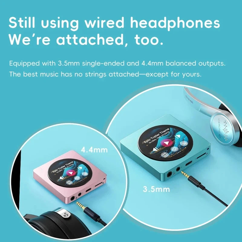 Retro Disc-Style Portable Hi-Fi Music Player | Touchscreen | Dual DAC | 12H Battery