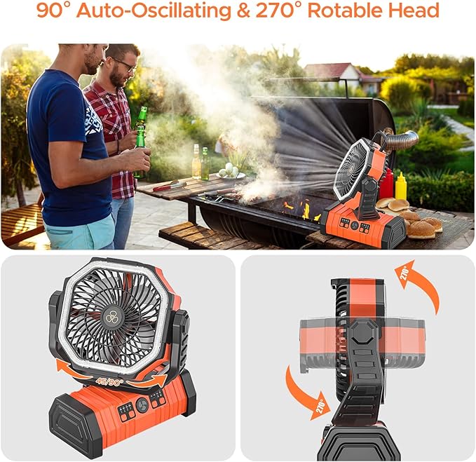 Ultra-Powerful Rechargeable Fan – Stay Cool Anywhere, Anytime